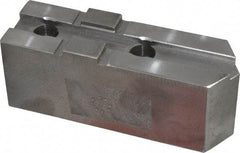 H & R Manufacturing - Tongue & Groove Attachment, Square Soft Lathe Chuck Jaw - Steel, 2.12" Btw Mount Hole Ctrs, 4-13/16" Long x 1-1/2" Wide x 1-7/8" High, 1/2" Groove - USA Tool & Supply