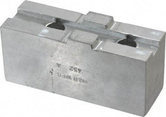 H & R Manufacturing - Tongue & Groove Attachment, Square Soft Lathe Chuck Jaw - Aluminum, 2.12" Btw Mount Hole Ctrs, 4-1/4" Long x 1-1/2" Wide x 1-7/8" High, 1/2" Groove - USA Tool & Supply