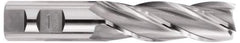 OSG - 1-3/4", 3" LOC, 1-1/4" Shank Diam, 5-1/2" OAL, 6 Flute, Cobalt Square End Mill - Single End, Uncoated, Spiral Flute, 30° Helix, Right Hand Cut, Right Hand Flute, Series 547 - USA Tool & Supply