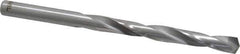 Made in USA - 19/64" 135° Carbide-Tipped Jobber Drill - Bright Finish, Right Hand Cut, Spiral Flute, Straight Shank, 4-3/8" OAL, Split Point - USA Tool & Supply
