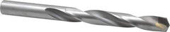 Made in USA - 41/64" 135° Carbide-Tipped Jobber Drill - Bright Finish, Right Hand Cut, Spiral Flute, Straight Shank, 7-1/8" OAL, Split Point - USA Tool & Supply