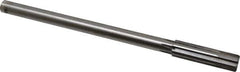 Made in USA - 0.539" Carbide-Tipped 6 Flute Chucking Reamer - Straight Flute, 7/16" Straight Shank, 2" Flute Length, 8" OAL - USA Tool & Supply