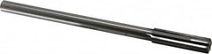 Made in USA - 0.544" Carbide-Tipped 6 Flute Chucking Reamer - USA Tool & Supply