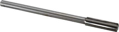 Made in USA - 0.571" Carbide-Tipped 6 Flute Chucking Reamer - Straight Flute, 7/16" Straight Shank, 2" Flute Length, 8" OAL - USA Tool & Supply