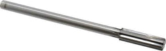 Made in USA - 0.577" Carbide-Tipped 6 Flute Chucking Reamer - Straight Flute, 7/16" Straight Shank, 2" Flute Length, 8" OAL - USA Tool & Supply