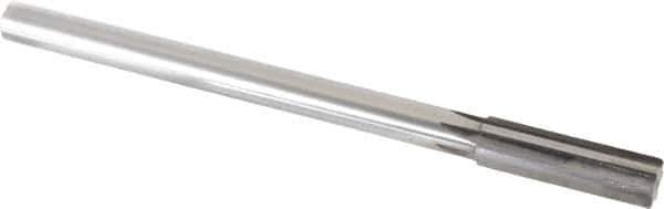 Made in USA - 0.654" Carbide-Tipped 6 Flute Chucking Reamer - Straight Flute, 9/16" Straight Shank, 2-1/4" Flute Length, 9" OAL - USA Tool & Supply