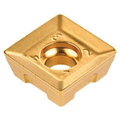 Iscar - QPMT100408 M Grade IC910 Carbide Milling Insert - AlTiN Finish, 0.1622" Thick, 0.4075" Inscribed Circle, 0.7mm Corner Radius - USA Tool & Supply