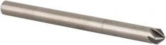 SGS - 1/8" Head Diam, 1/8" Shank Diam, 6 Flute 90° Solid Carbide Countersink - USA Tool & Supply
