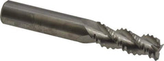 M.A. Ford - 3/8" Diam, Coarse Pitch, 7/8" LOC, 3 Flute Solid Carbide Roughing Square End Mill - Uncoated, 2-1/2" OAL, 3/8" Shank Diam, Single End, Centercutting, 45° Helix - USA Tool & Supply