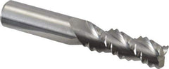 M.A. Ford - 1/2" Diam, Coarse Pitch, 1-1/4" LOC, 3 Flute Solid Carbide Roughing Square End Mill - Uncoated, 3" OAL, 1/2" Shank Diam, Single End, Centercutting, 45° Helix - USA Tool & Supply