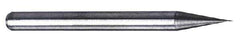 M.A. Ford - 0.0118", 0.9mm LOC, 3mm Shank Diam, 1-1/2" OAL, 2 Flute, Solid Carbide Square End Mill - Single End, Uncoated, Spiral Flute, 30° Helix, Centercutting, Right Hand Cut, Right Hand Flute, Series 121 - USA Tool & Supply