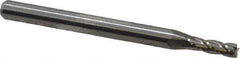 M.A. Ford - 0.09", 0.27" LOC, 1/8" Shank Diam, 1-1/2" OAL, 4 Flute, Solid Carbide Square End Mill - Single End, Uncoated, Spiral Flute, 30° Helix, Centercutting, Right Hand Cut, Right Hand Flute, Series 111 - USA Tool & Supply