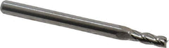 M.A. Ford - 0.1", 0.3" LOC, 1/8" Shank Diam, 1-1/2" OAL, 4 Flute, Solid Carbide Square End Mill - Single End, Uncoated, Spiral Flute, 30° Helix, Centercutting, Right Hand Cut, Right Hand Flute, Series 111 - USA Tool & Supply