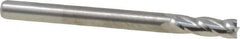 M.A. Ford - 1/8", 3/8" LOC, 1/8" Shank Diam, 1-1/2" OAL, 4 Flute, Solid Carbide Square End Mill - Single End, Uncoated, Spiral Flute, 30° Helix, Centercutting, Right Hand Cut, Right Hand Flute, Series 117 - USA Tool & Supply