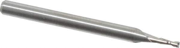 M.A. Ford - 0.05", 0.15" LOC, 1/8" Shank Diam, 1-1/2" OAL, 2 Flute, Solid Carbide Square End Mill - Single End, Uncoated, Spiral Flute, 30° Helix, Centercutting, Right Hand Cut, Right Hand Flute, Series 121 - USA Tool & Supply