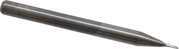 M.A. Ford - 0.022", 0.044" LOC, 1/8" Shank Diam, 1-1/2" OAL, 2 Flute, Solid Carbide Square End Mill - Single End, Uncoated, Spiral Flute, 30° Helix, Centercutting, Right Hand Cut, Right Hand Flute, Series 164 - USA Tool & Supply