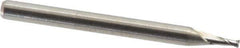 M.A. Ford - 0.055", 0.11" LOC, 1/8" Shank Diam, 1-1/2" OAL, 2 Flute, Solid Carbide Square End Mill - Single End, Uncoated, Spiral Flute, 30° Helix, Centercutting, Right Hand Cut, Right Hand Flute, Series 164 - USA Tool & Supply