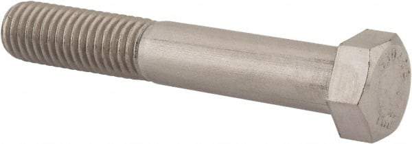 Value Collection - 9/16-12 UNC, 3-1/2" Length Under Head Hex Head Cap Screw - Partially Threaded, Grade 18-8 Stainless Steel, Uncoated, 13/16" Hex - USA Tool & Supply