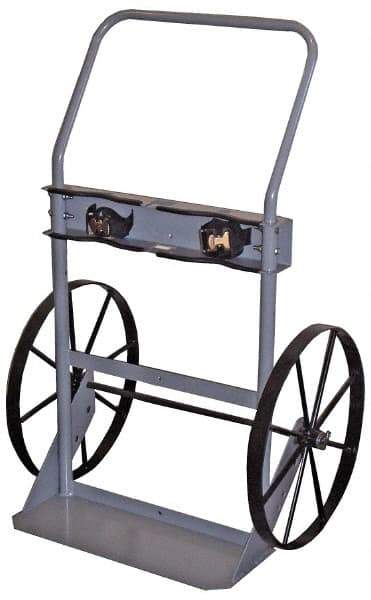 Made in USA - 1,000 Lb Capacity 47" OAH Cylinder Hand Truck - Loop Handle, Steel - USA Tool & Supply