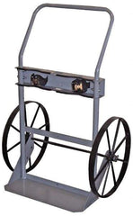 Made in USA - 1,000 Lb Capacity 47" OAH Cylinder Hand Truck - Loop Handle, Steel - USA Tool & Supply