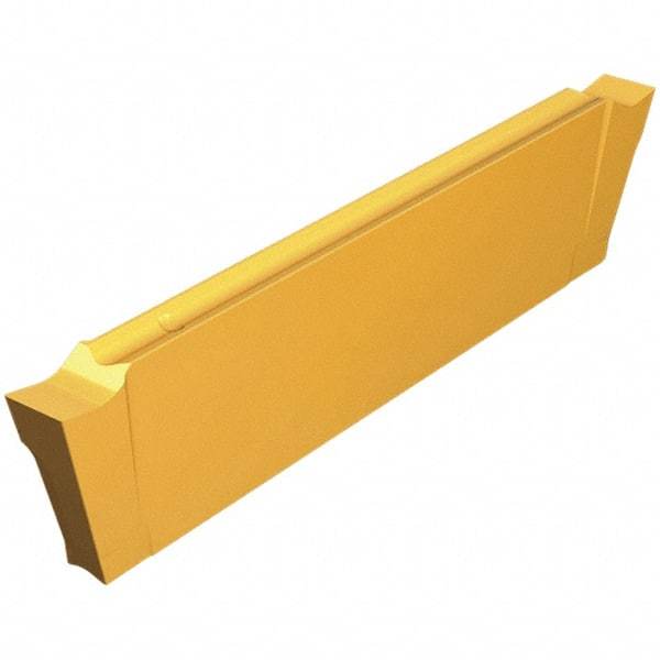 Iscar - DGR P IC508 Grade, 0.0394" Cutting Width, Carbide Cutoff Insert - 6° Right Hand Lead Angle, 0.002" Cnr Rad, TiCN/TiN Coated, Double End - USA Tool & Supply