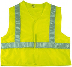 NMC - Size XL High Visibility Lime Mesh General Purpose Vest - Hook & Loop Closure, PVC - USA Tool & Supply