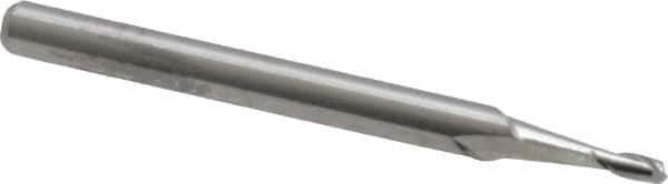 M.A. Ford - 1/16", 1/8" LOC, 1/8" Shank Diam, 1-1/2" OAL, 2 Flute, Solid Carbide Square End Mill - Single End, Uncoated, Spiral Flute, 30° Helix, Centercutting, Right Hand Cut, Right Hand Flute, Series 164 - USA Tool & Supply