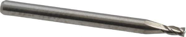 M.A. Ford - 5/64", 5/32" LOC, 1/8" Shank Diam, 1-1/2" OAL, 4 Flute, Solid Carbide Square End Mill - Single End, Uncoated, Spiral Flute, 30° Helix, Centercutting, Right Hand Cut, Right Hand Flute, Series 163 - USA Tool & Supply