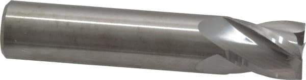 M.A. Ford - 1/2", 5/8" LOC, 1/2" Shank Diam, 2-1/2" OAL, 4 Flute, Solid Carbide Square End Mill - Single End, Uncoated, Spiral Flute, 30° Helix, Centercutting, Right Hand Cut, Right Hand Flute, Series 163 - USA Tool & Supply