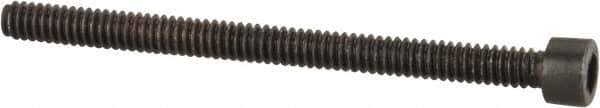 Value Collection - #1-64 UNC Hex Socket Drive, Socket Cap Screw - Alloy Steel, Black Oxide Finish, Partially Threaded, 1" Length Under Head - USA Tool & Supply