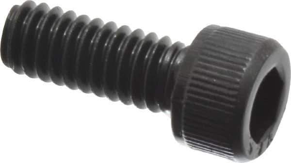 Value Collection - #8-32 UNC Hex Socket Drive, Socket Cap Screw - Alloy Steel, Black Oxide Finish, Fully Threaded, 7/16" Length Under Head - USA Tool & Supply