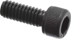 Value Collection - #8-32 UNC Hex Socket Drive, Socket Cap Screw - Alloy Steel, Black Oxide Finish, Fully Threaded, 7/16" Length Under Head - USA Tool & Supply