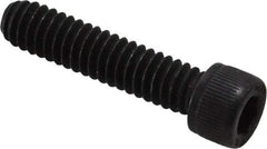 Value Collection - 1/4-20 UNC Hex Socket Drive, Socket Cap Screw - Alloy Steel, Black Oxide Finish, Fully Threaded, 1-1/8" Length Under Head - USA Tool & Supply