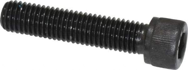 Value Collection - 1/4-28 UNF Hex Socket Drive, Socket Cap Screw - Alloy Steel, Black Oxide Finish, Fully Threaded, 1-1/8" Length Under Head - USA Tool & Supply