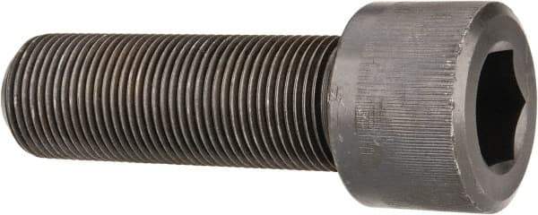 Value Collection - 1-1/8 - 12 UNF Hex Socket Drive, Socket Cap Screw - Alloy Steel, Black Oxide Finish, Fully Threaded, 3-1/2" Length Under Head - USA Tool & Supply