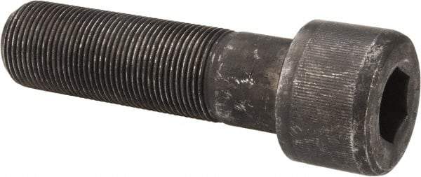 Value Collection - 1-1/4 - 12 UNF Hex Socket Drive, Socket Cap Screw - Alloy Steel, Black Oxide Finish, Partially Threaded, 4-1/2" Length Under Head - USA Tool & Supply