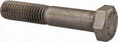 Value Collection - 1/2-13 UNC, 2-3/4" Length Under Head Hex Head Cap Screw - Partially Threaded, Grade 18-8 Stainless Steel, Uncoated, 3/4" Hex - USA Tool & Supply