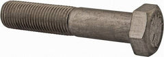 Value Collection - 1/2-20 UNF, 2-1/2" Length Under Head Hex Head Cap Screw - Partially Threaded, Grade 18-8 Stainless Steel, Uncoated, 3/4" Hex - USA Tool & Supply