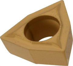 Everede Tool - WCGT315 Grade CVM2 Carbide Boring Insert - TiN Finish, 80° Trigon, 7° Relief Angle, 3/8" Inscr Circle, 5/32" Thick, 1/64" Corner Radius - USA Tool & Supply