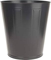 Value Collection - 46 Qt Gray Round Trash Can - Steel, 17" High - USA Tool & Supply