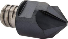 Iscar - MM ECF Grade IC908 Carbide Chamfer Milling Tip Insert - TiAlN Finish, 4 Flutes, 1/2" Cutting Diam, 0.197" Depth of Cut, 0.65" Extension - USA Tool & Supply