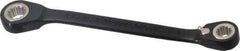 Proto - 7/32" x 9/32" 12 Point Spline Reversible Ratcheting Box Wrench - Double End, 11/16" Head Diam x 1/8" Head Thickness, 4-1/2" OAL, Steel, Black Chrome Finish - USA Tool & Supply