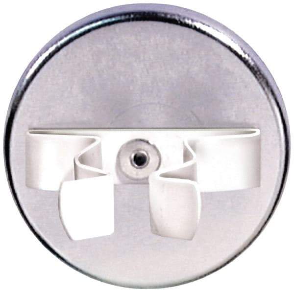 Mag-Mate - 19 Lb Max Pull Force, 2-5/16" Overall Height, 2.03" Diam, Ceramic Cup Magnet - Clamp Style, 1-1/4" Clamp Opening, Chrome Plated - USA Tool & Supply