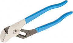 Channellock - 6-1/2" OAL, 7/8" Max Capacity, 5 Position Gooseneck Tongue & Groove Pliers - Straight Jaws, Plastic Dipped Handles - USA Tool & Supply