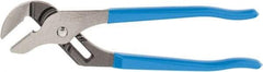 Channellock - 10" OAL, 2" Max Capacity, 7 Position Tongue & Groove Pliers - Standard Straight Jaws, Standard Head, Plastic Dipped Handles - USA Tool & Supply