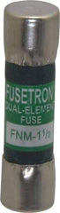 Cooper Bussmann - 250 VAC, 1.5 Amp, Time Delay General Purpose Fuse - Fuse Holder Mount, 1-1/2" OAL, 10 at 125 V kA Rating, 13/32" Diam - USA Tool & Supply