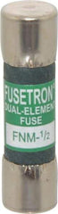 Cooper Bussmann - 250 VAC, 0.5 Amp, Time Delay Supplemental Fuse - Fuse Holder Mount, 1-1/2" OAL, 10 at 125 V kA Rating, 13/32" Diam - USA Tool & Supply