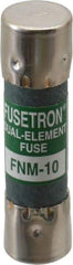 Cooper Bussmann - 250 VAC, 10 Amp, Time Delay General Purpose Fuse - Fuse Holder Mount, 1-1/2" OAL, 10 at 125 V kA Rating, 13/32" Diam - USA Tool & Supply