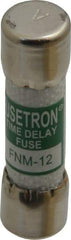 Cooper Bussmann - 250 VAC, 12 Amp, Time Delay General Purpose Fuse - Fuse Holder Mount, 1-1/2" OAL, 10 at AC kA Rating, 13/32" Diam - USA Tool & Supply