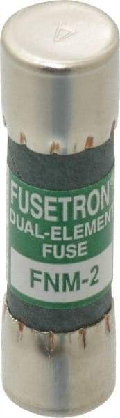 Cooper Bussmann - 250 VAC, 2 Amp, Time Delay General Purpose Fuse - Fuse Holder Mount, 1-1/2" OAL, 10 at 125 V kA Rating, 13/32" Diam - USA Tool & Supply